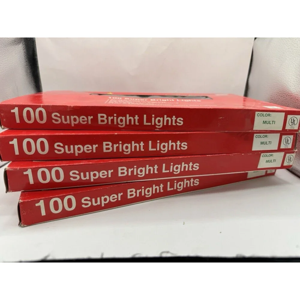 Vintage The Christmas Collection 100 Super Bright Lights Multi Bulb Wire
